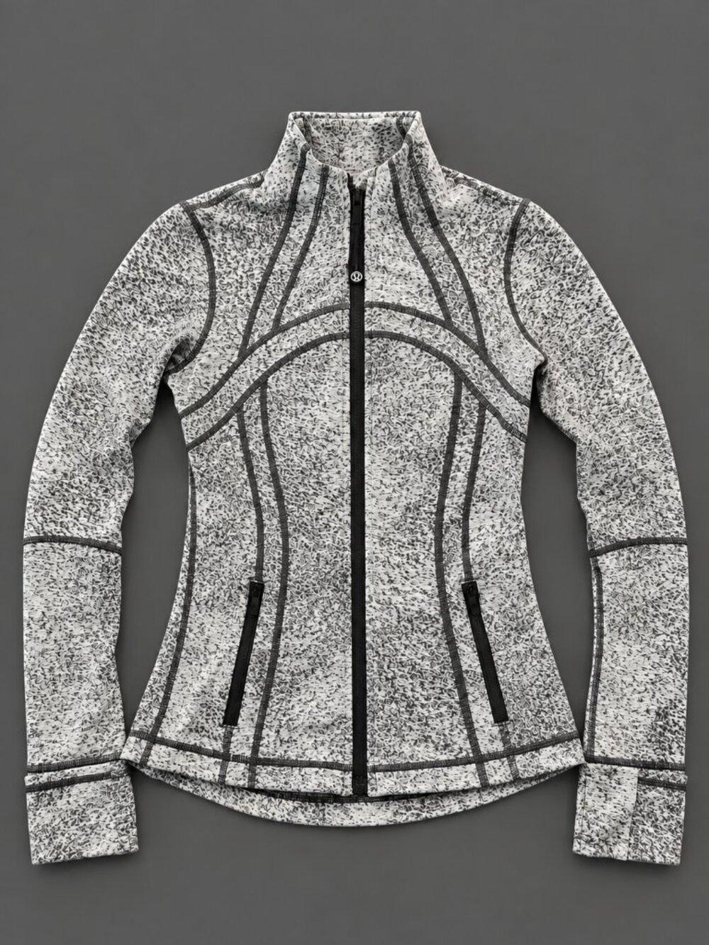 Lululemon Women’s Define Jacket Black White Speckled Print Size 6